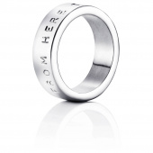From Here To Eternity Stamped Ring Vitguld