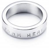 From Here To Eternity Stamped Ring Vitguld
