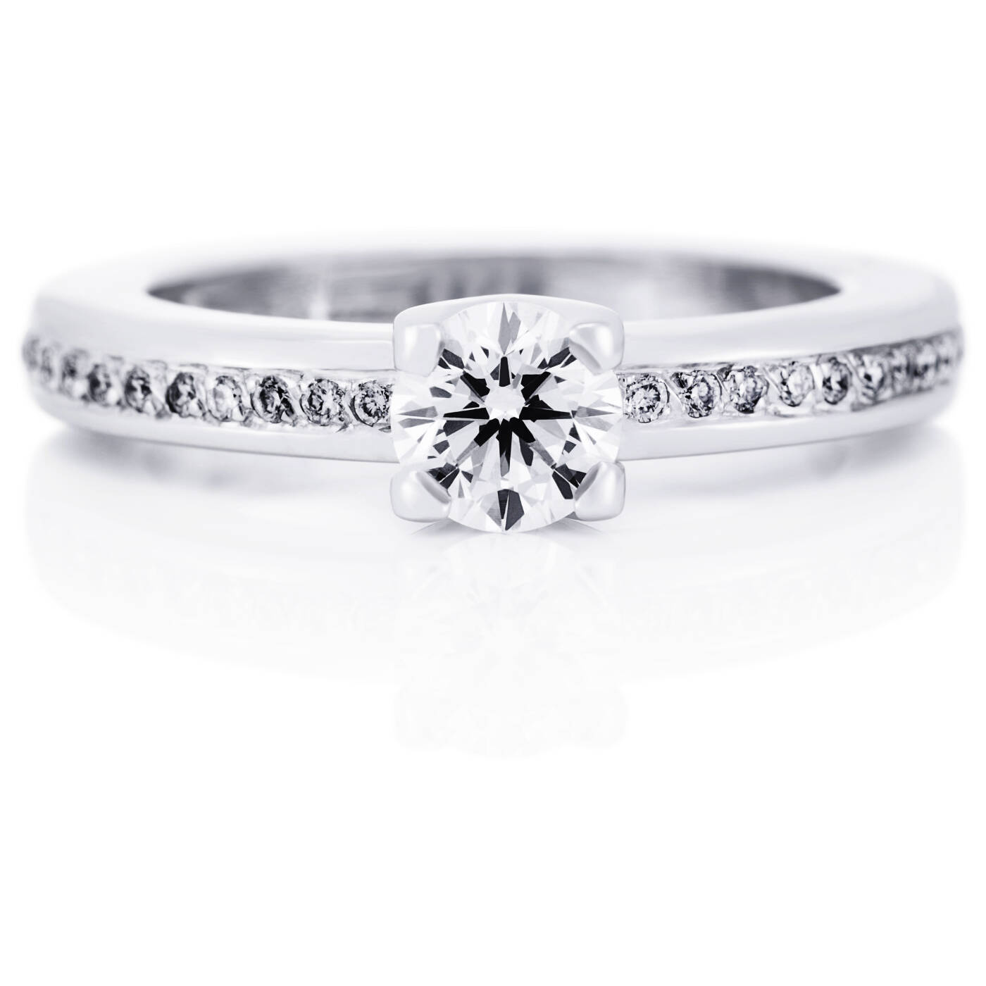 Heart To Heart 0.50 ct diamant Ring Vitguld