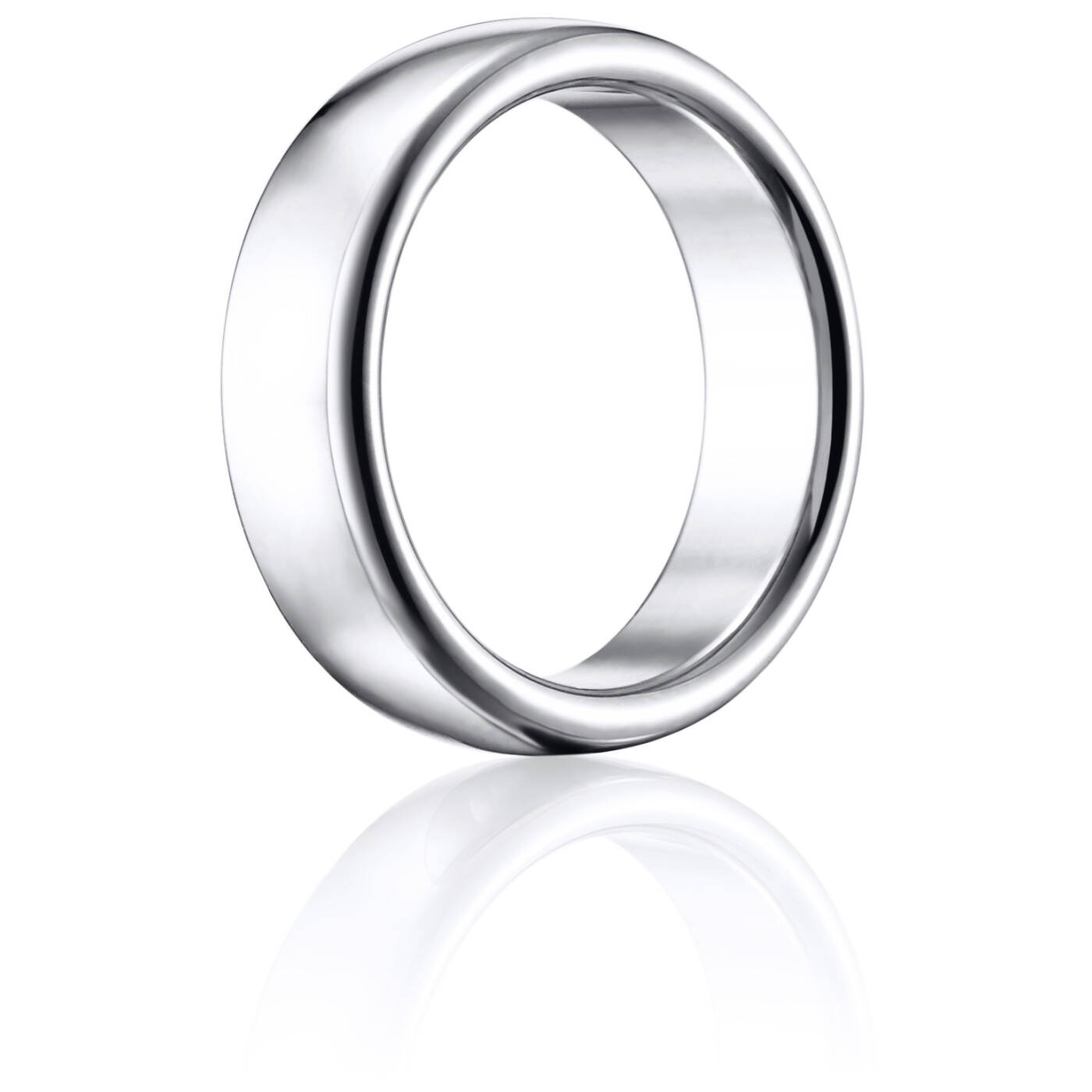 Smooth Ring Vitguld