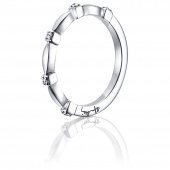 Forget Me Not Thin Ring Vitguld