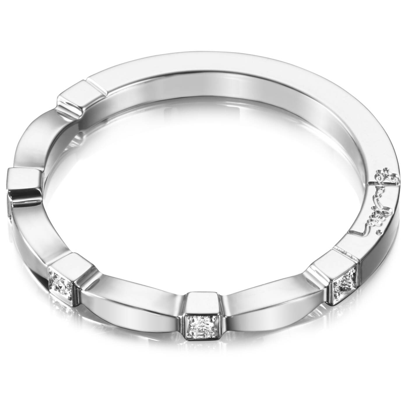 Forget Me Not Thin Ring Vitguld