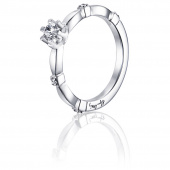 Forget Me Not Star Ring Vitguld