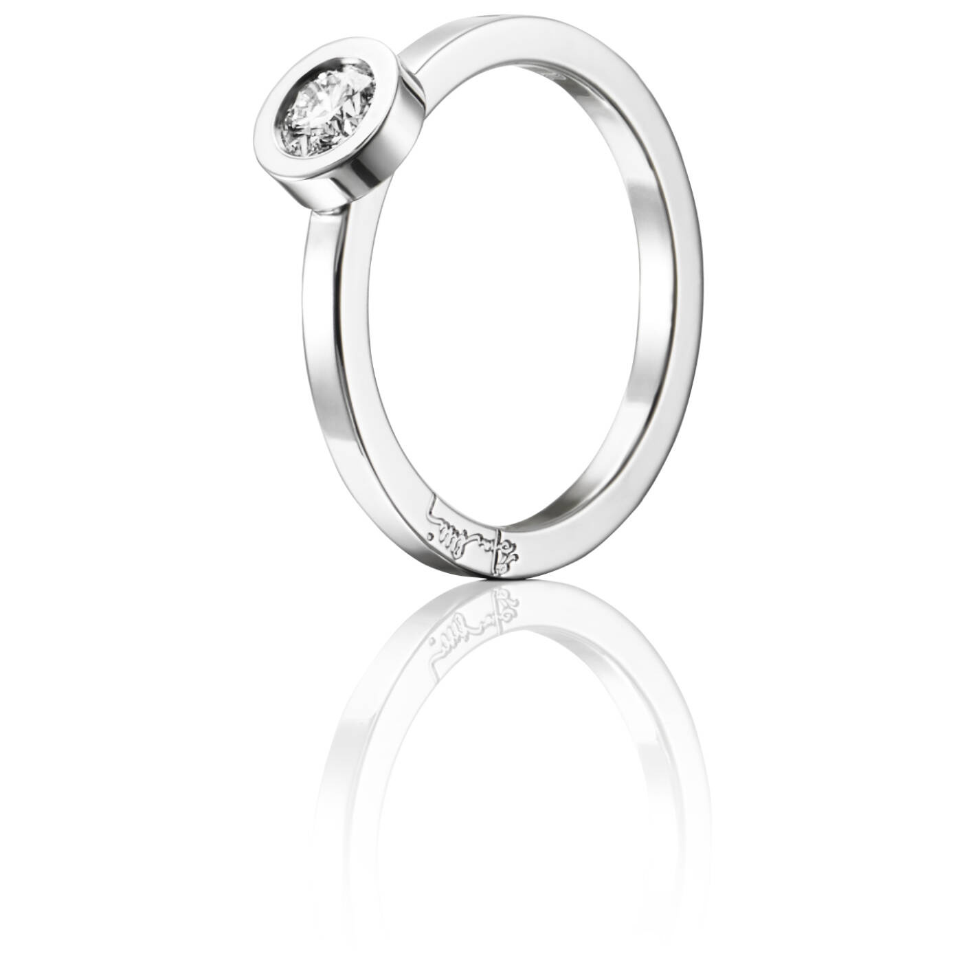 The Wedding Thin 0.30 ct diamant Ring Vitguld