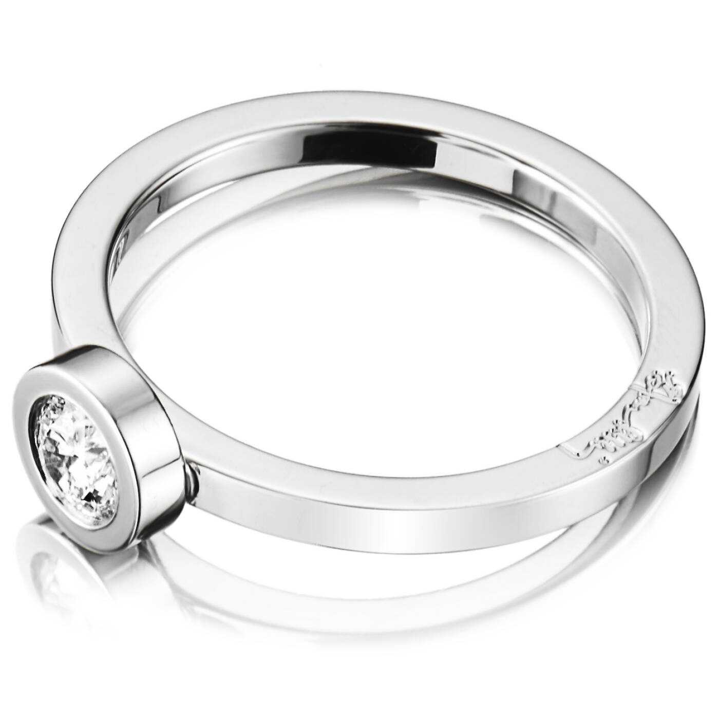The Wedding Thin 0.30 ct diamant Ring Vitguld