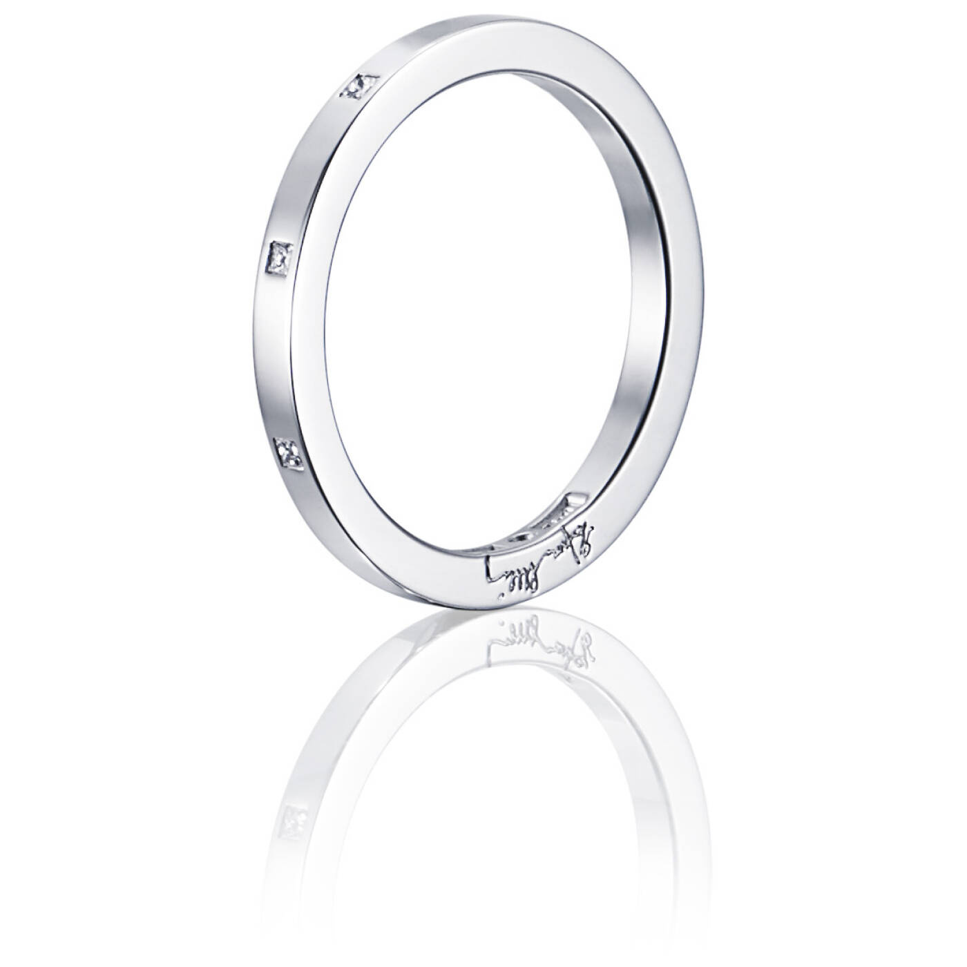 Thin & I Love You On Top Ring Vitguld