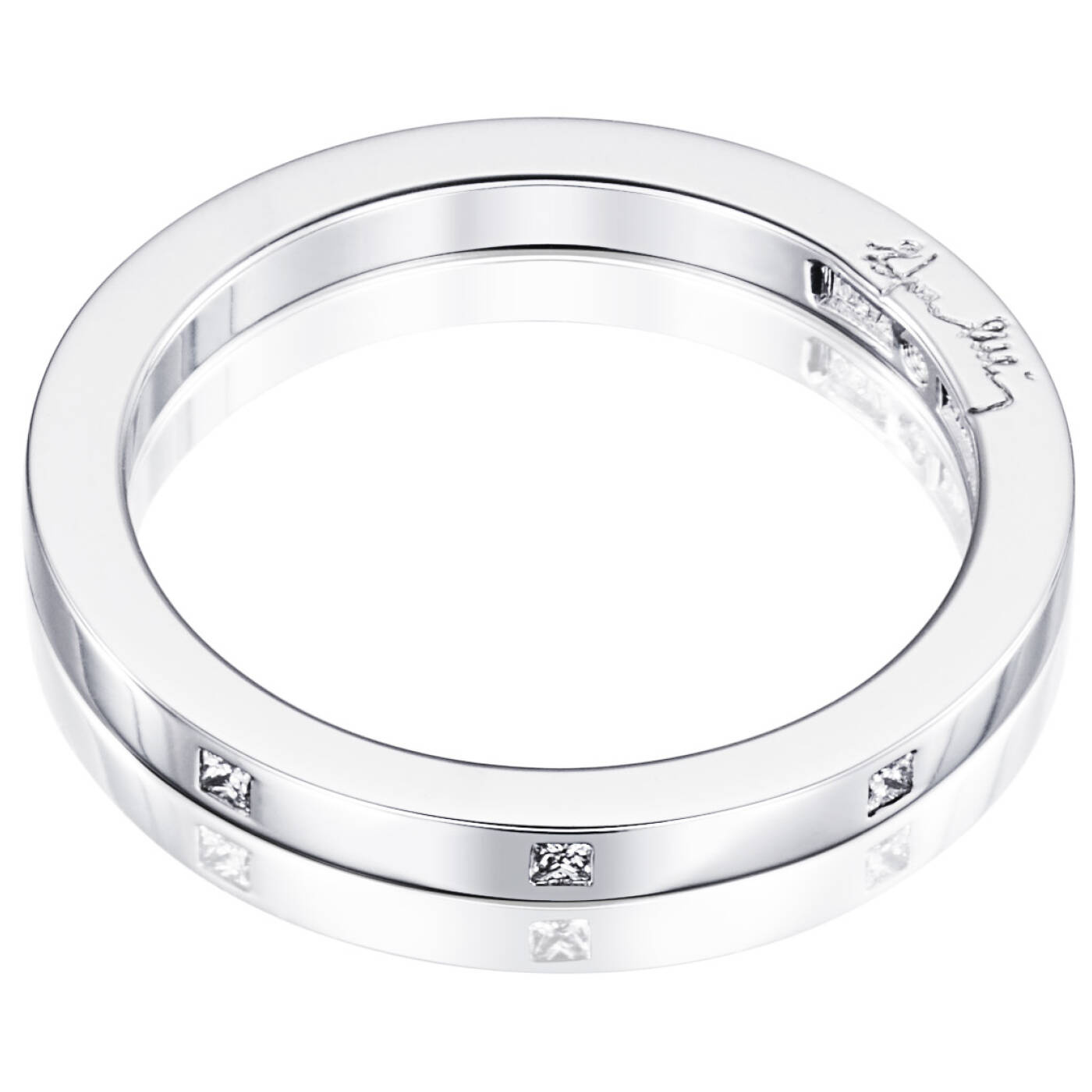Thin & I Love You On Top Ring Vitguld