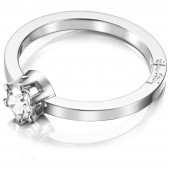 Crown Wedding 0.50 ct diamant Ring Vitguld
