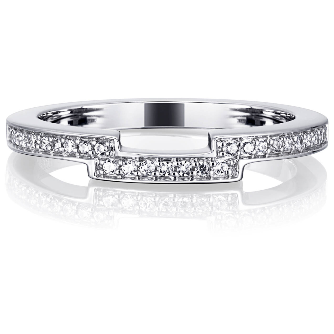 Deco Thin Ring Vitguld