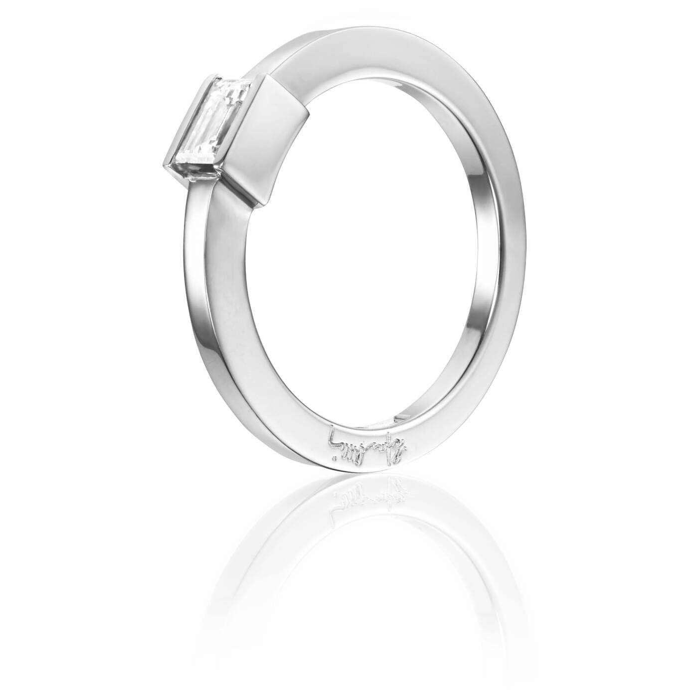 Deco Wedding Ring Vitguld