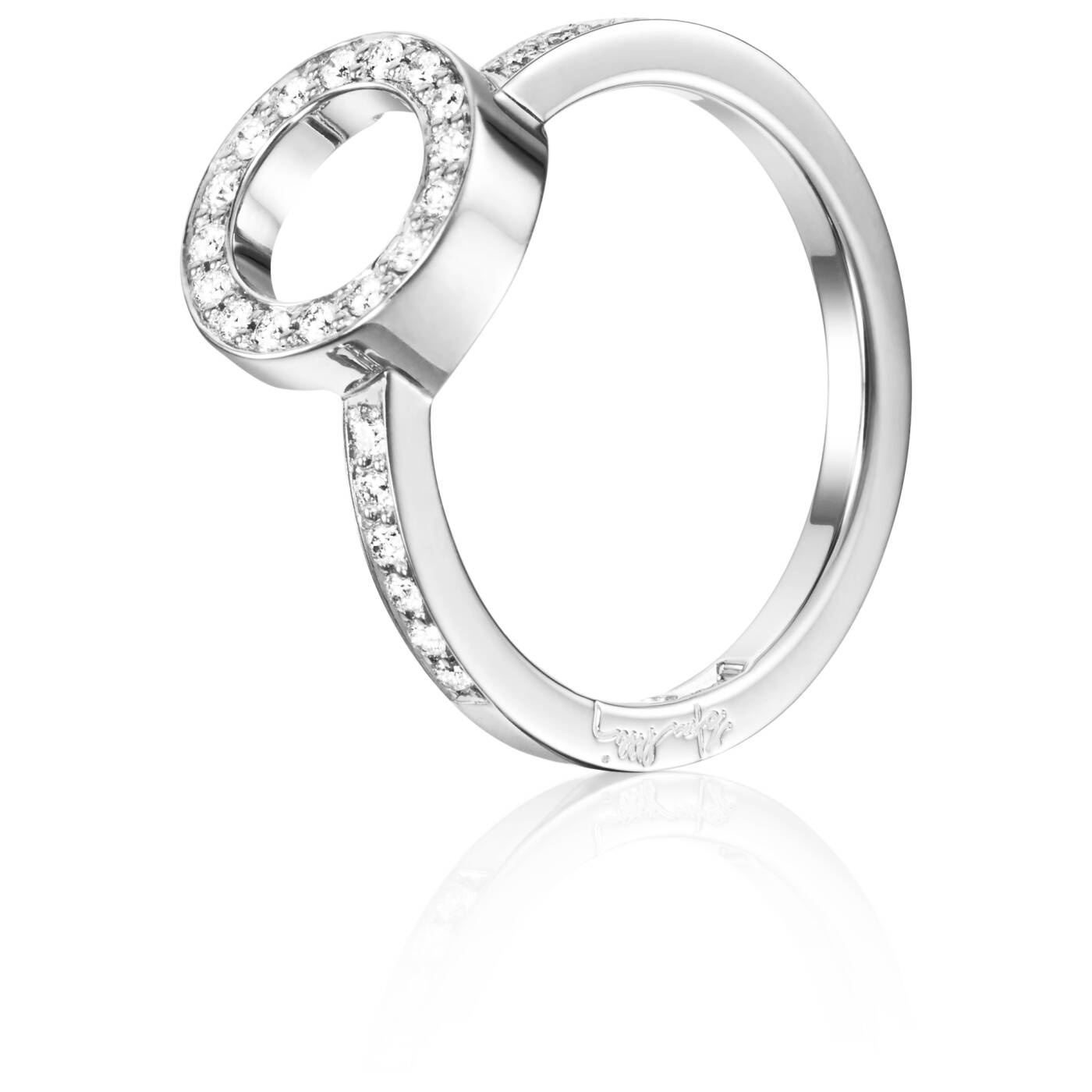 Circle Of Love I Ring Vitguld