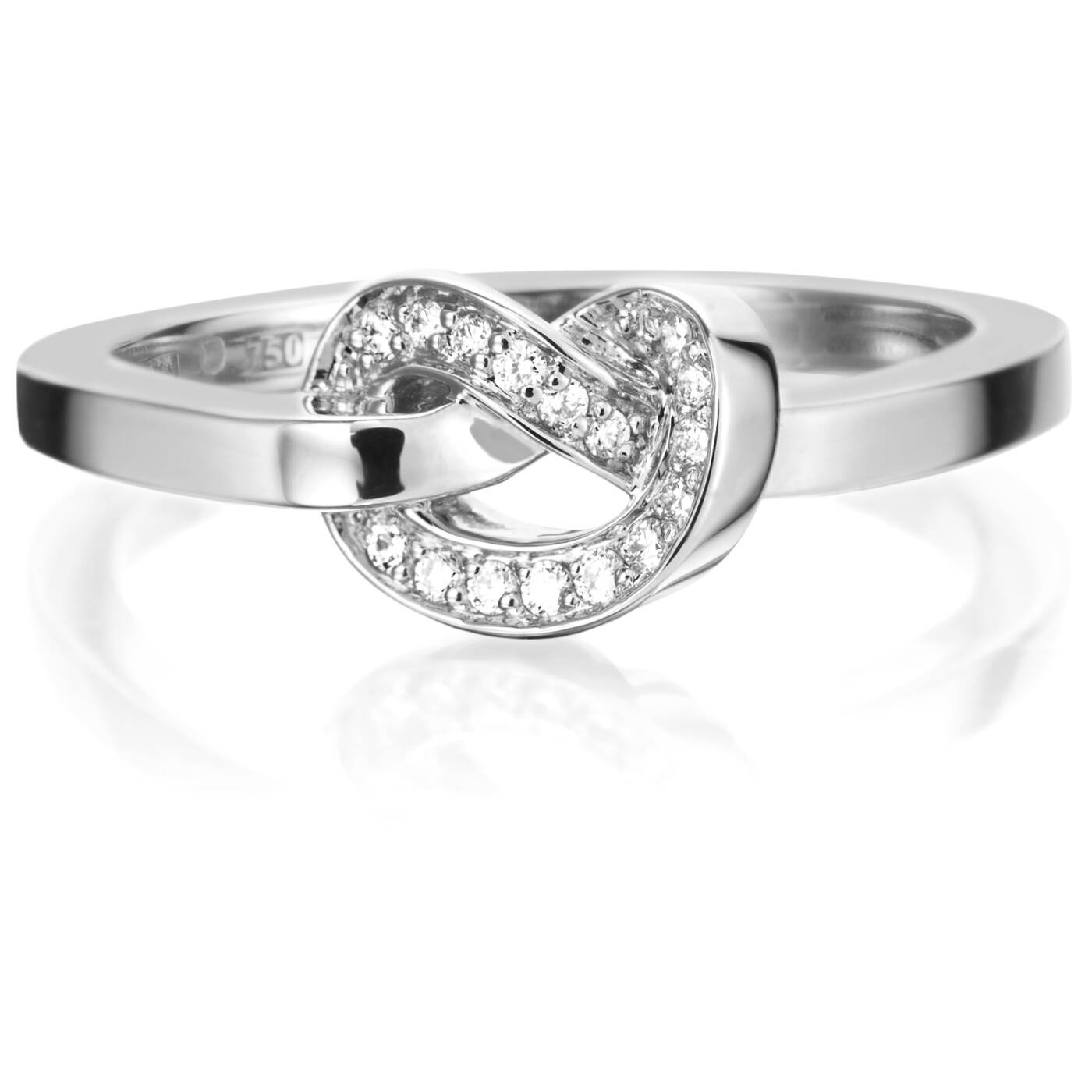 Love Knot & Stars Ring Vitguld