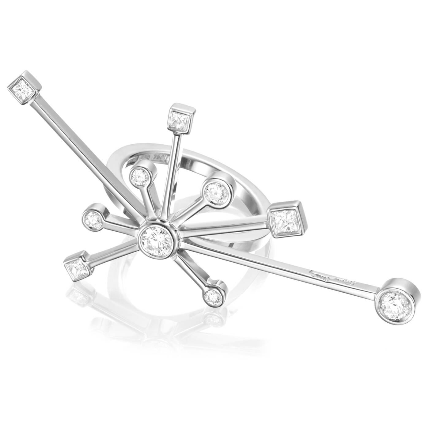 Kaboom & Stars Ring Vitguld