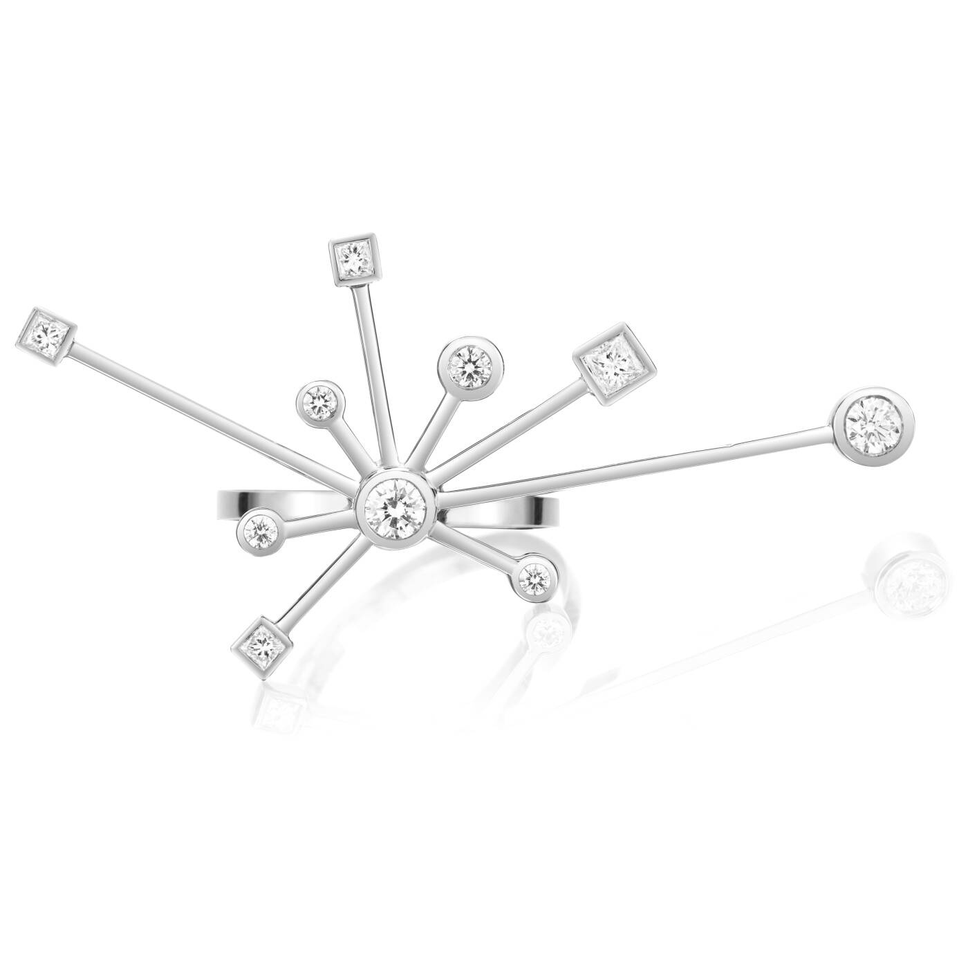 Kaboom & Stars Ring Vitguld