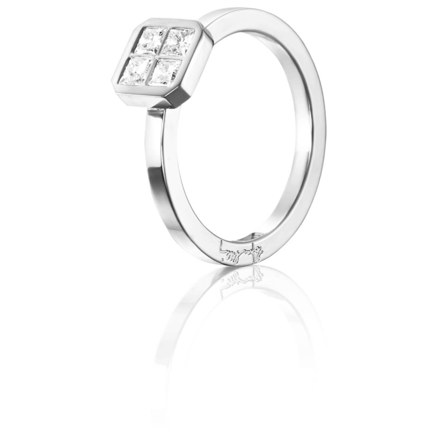 4 Love 0.40 ct diamant Ring Vitguld