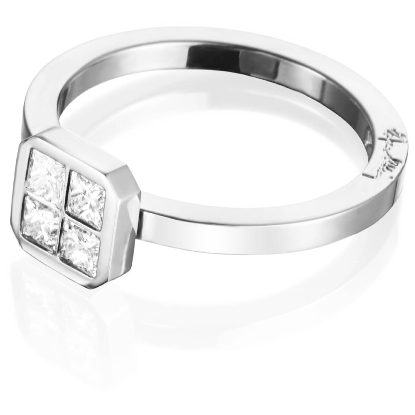 4 Love 0.40 ct diamant Ring Vitguld