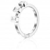 Baguette Wedding 0.30 ct diamant Ring Vitguld