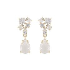 River small pendant Örhänge Guld