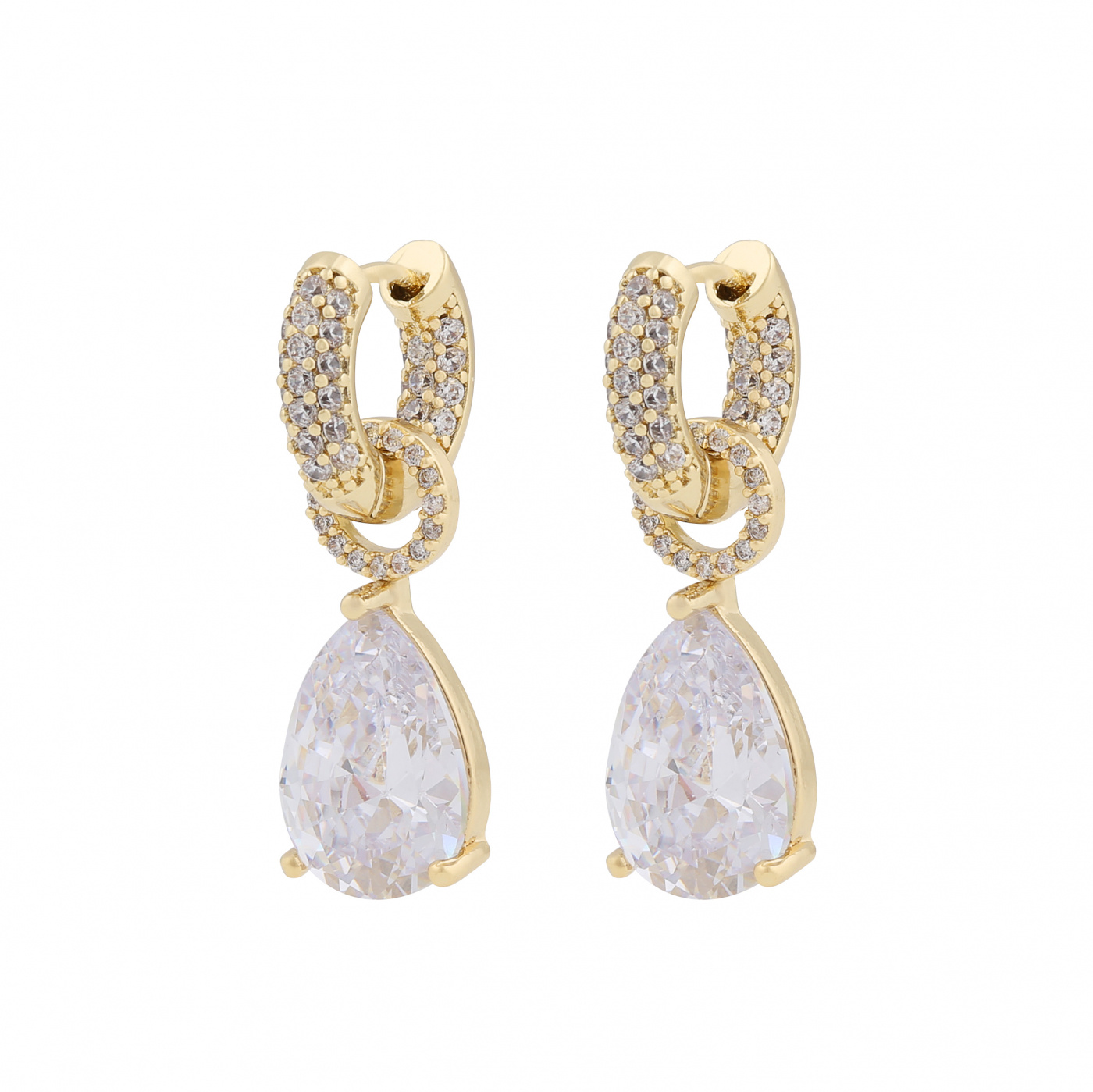 Naomi stone drop pendant ear