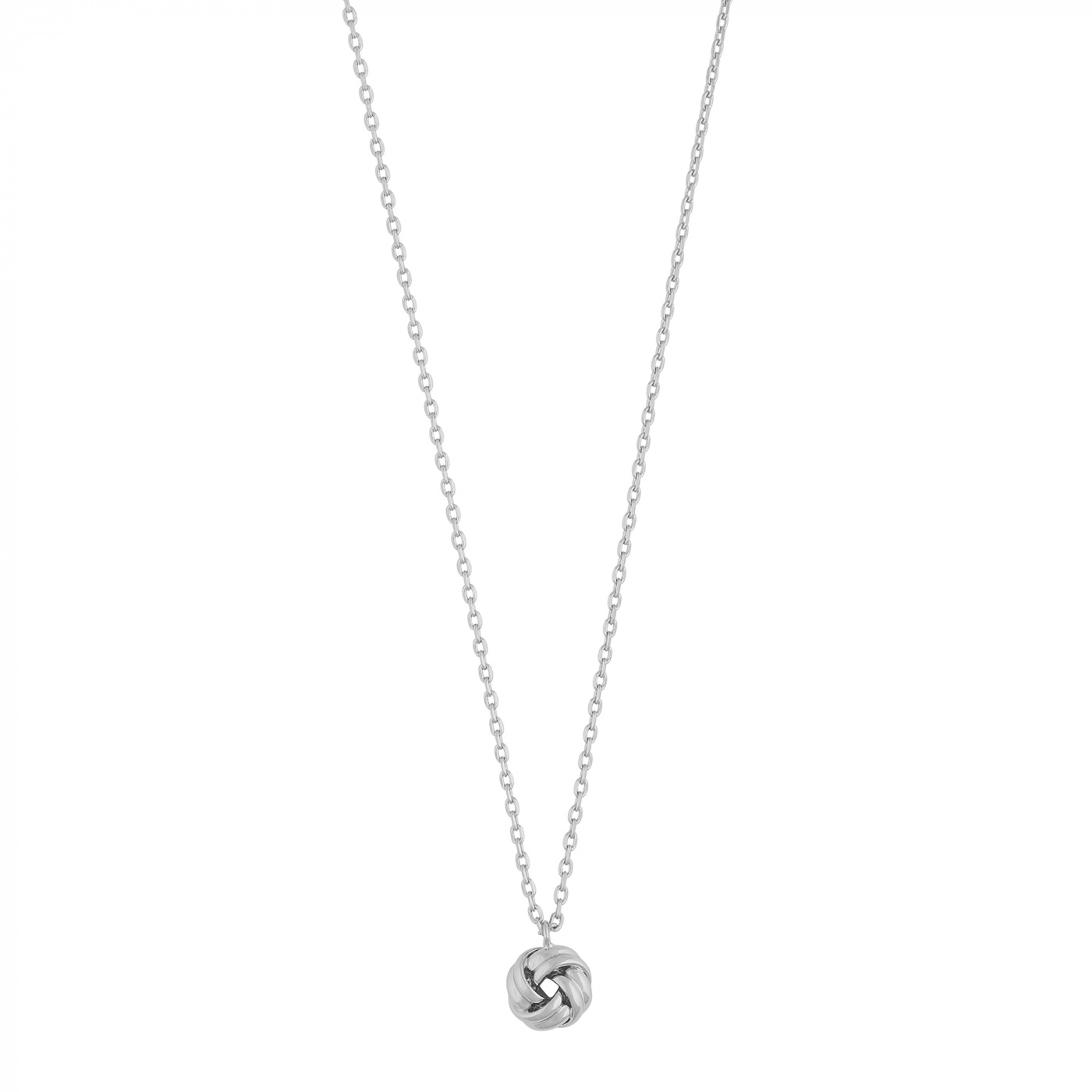 Soap knot pendant neck 45 Silver