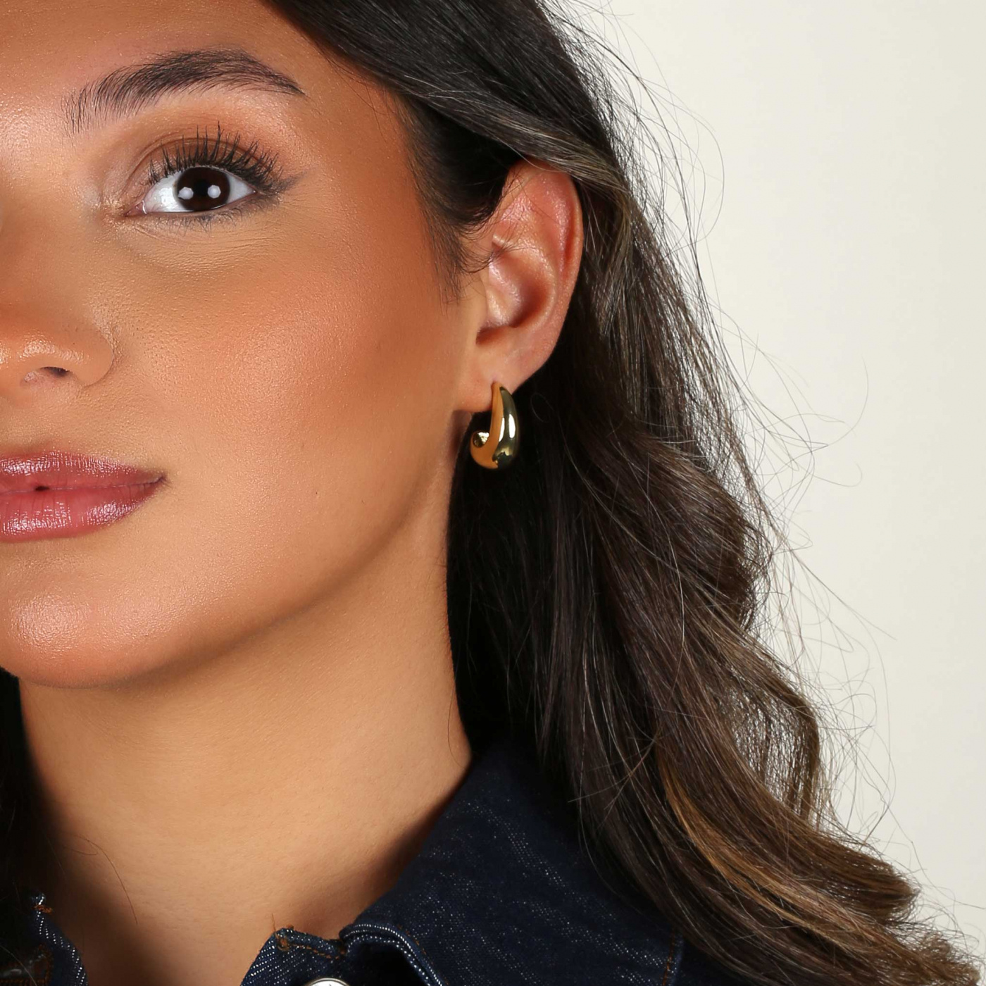 Honey drop oval Örhängen Guld