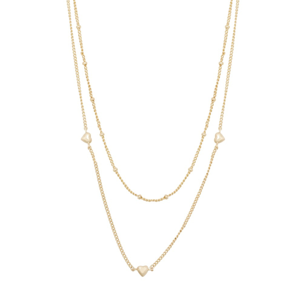 Lovely double chain Halsband Guld - 40 cm