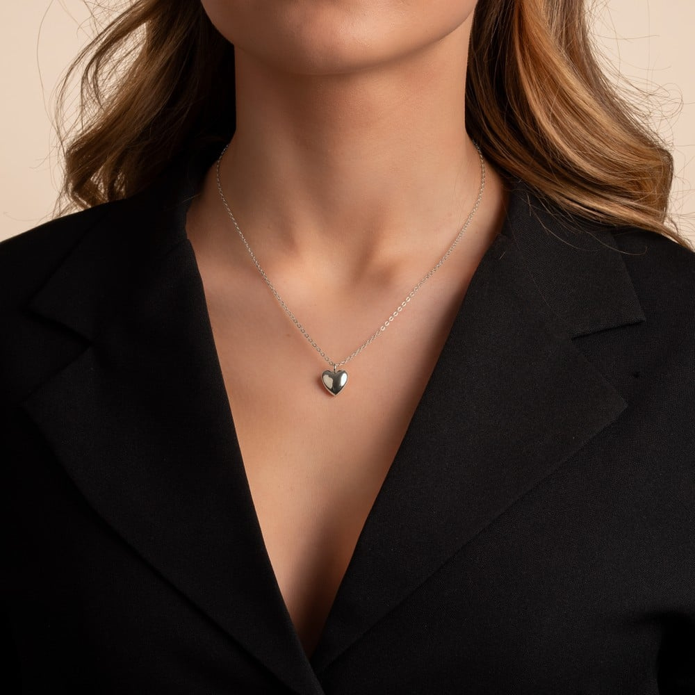 Lovely heart pendant Halsband Silver