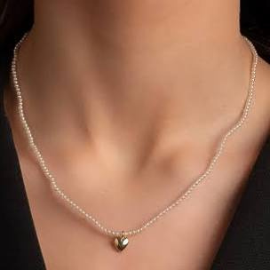 Lovely pendant pearl Halsband Guld