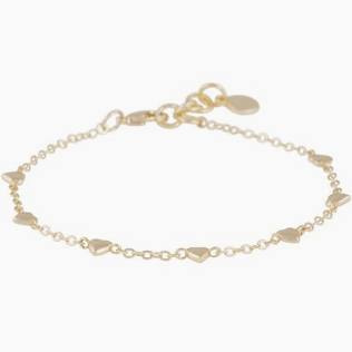 Lovely small hearts chain Armband Guld