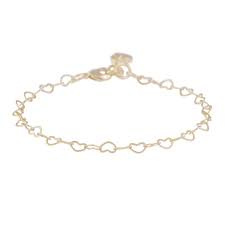 Lovely Hearts Chain Armband Guld