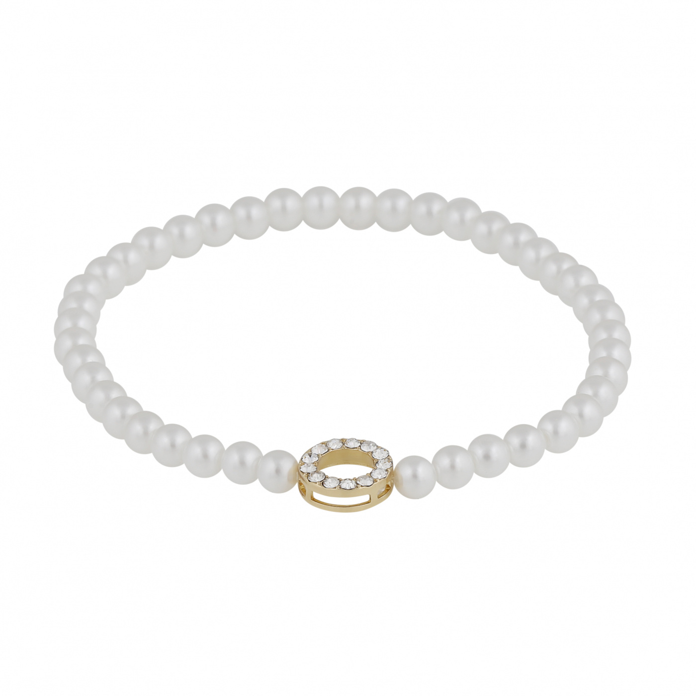 Callie elastic pearl Armband Guld