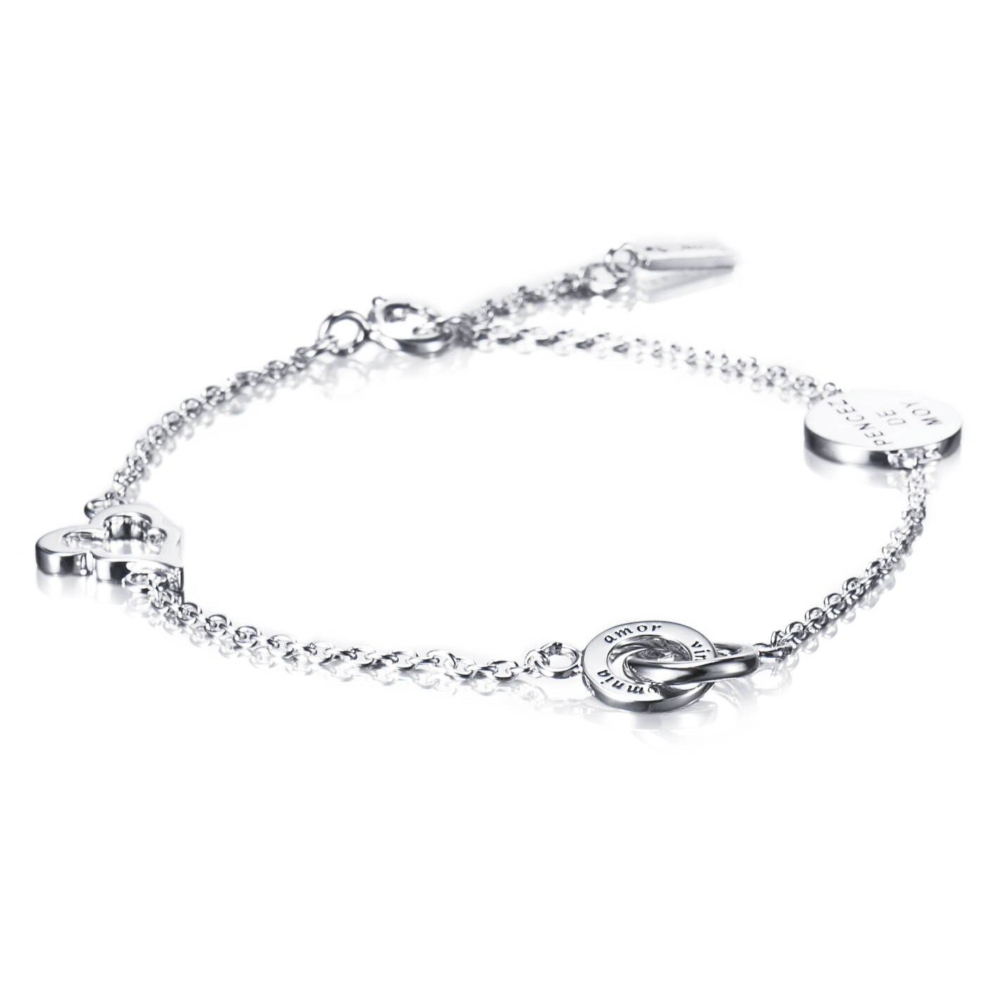 Mini Love Armband Silver 17-19 cm