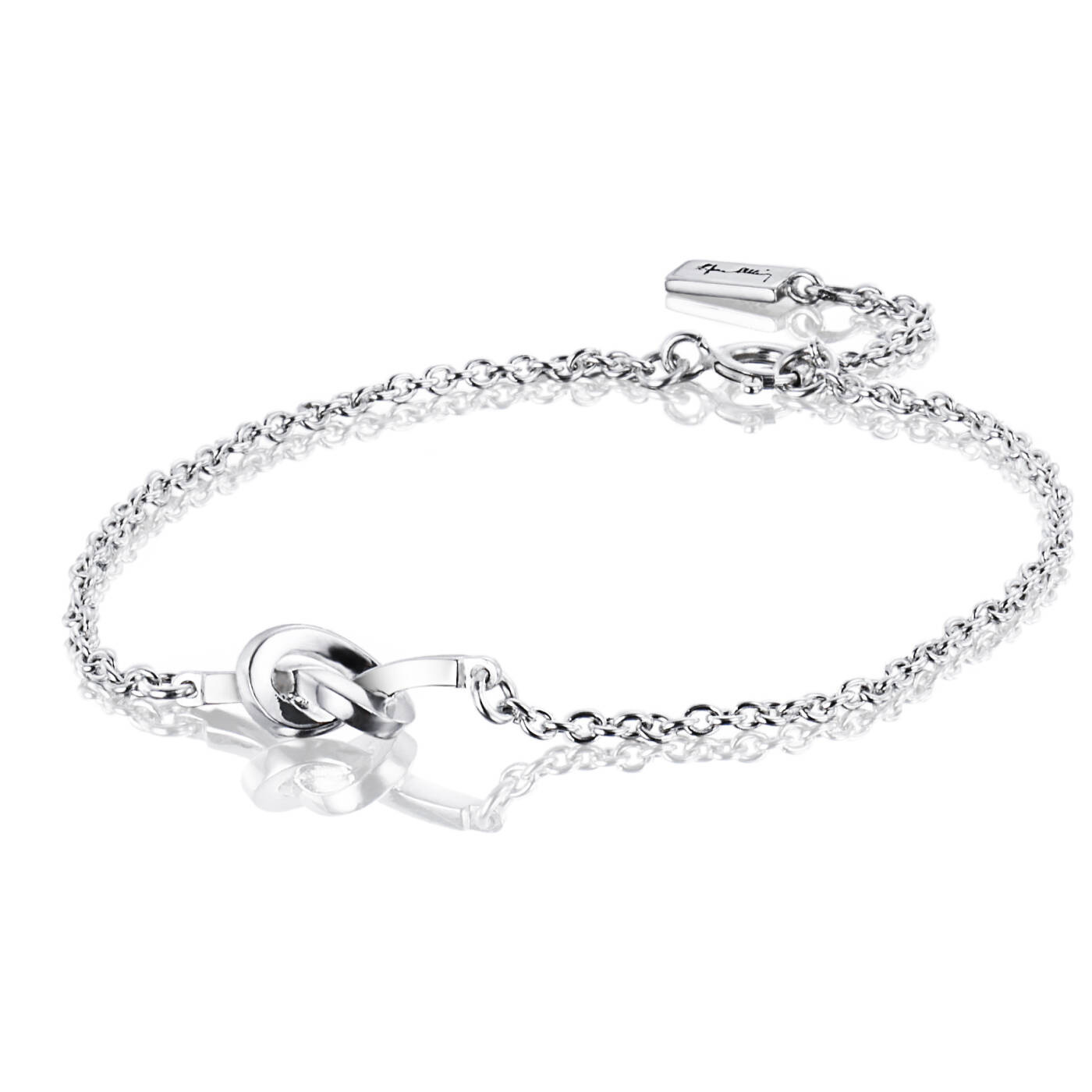Love Knot Armband Silver 17-19 cm