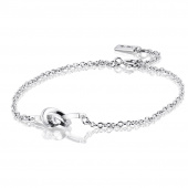Love Knot Armband Silver 17-19 cm