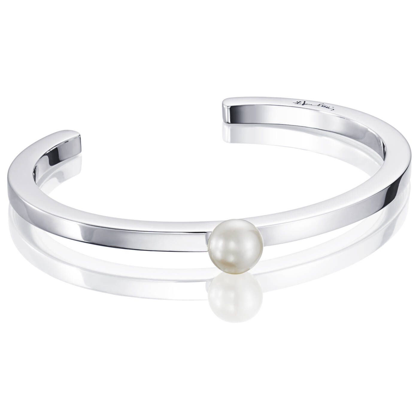 60's Pearl Cuff Armband Silver