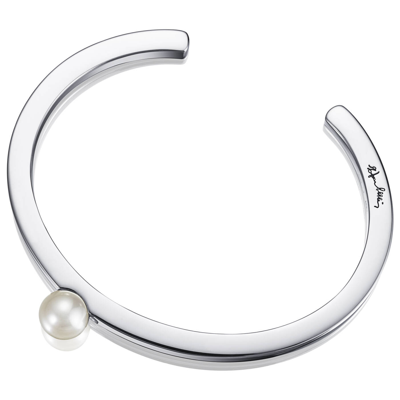 60's Pearl Cuff Armband Silver
