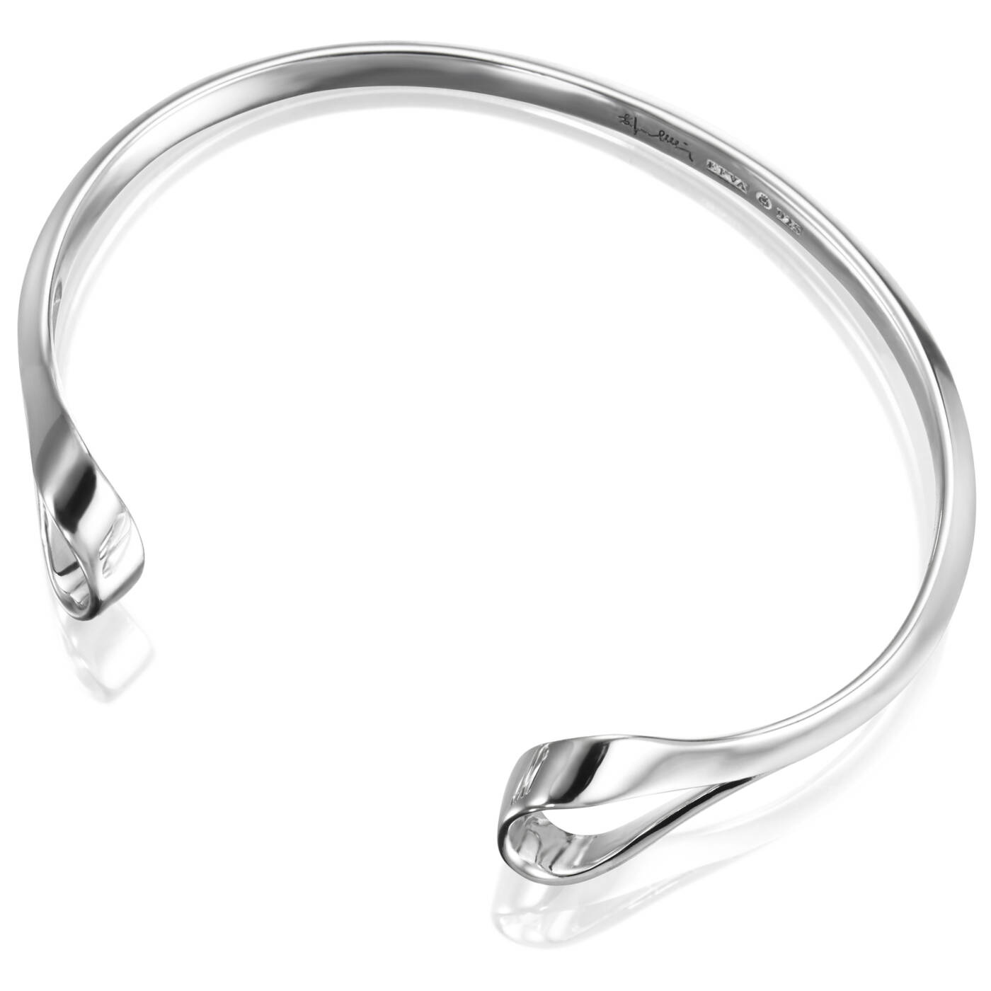 Folded Cuff Armband Silver