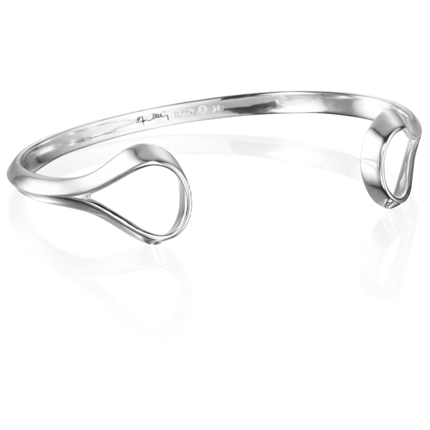 Folded Cuff Armband Silver