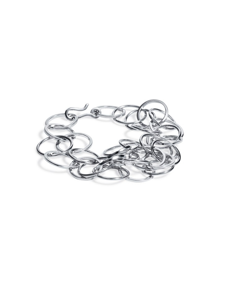 Messy rings Armband Silver