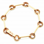 Ring Chain & Stars Armband Guld