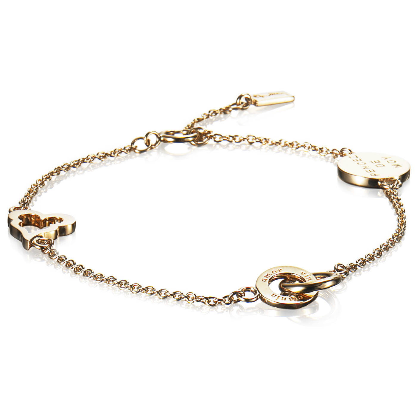 Mini Love Armband Guld 15-19 cm