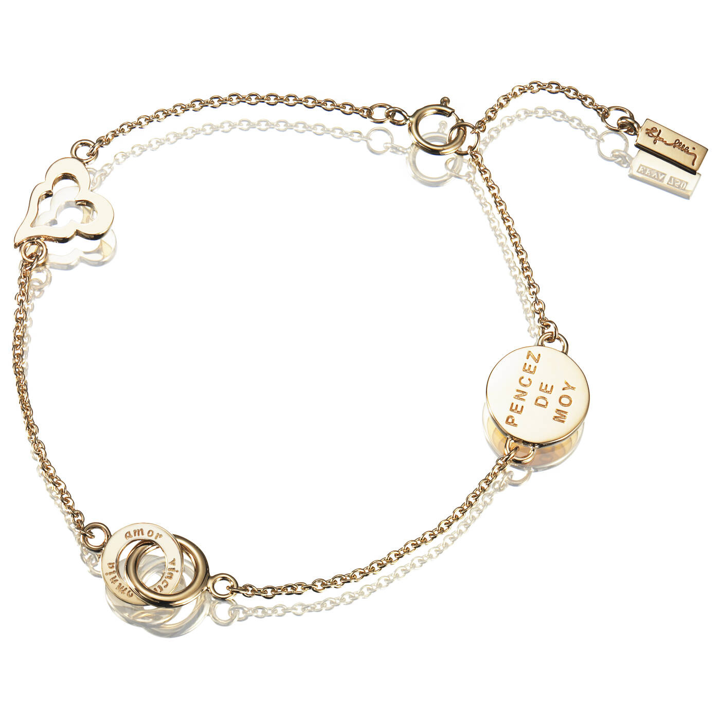 Mini Love Armband Guld 15-19 cm