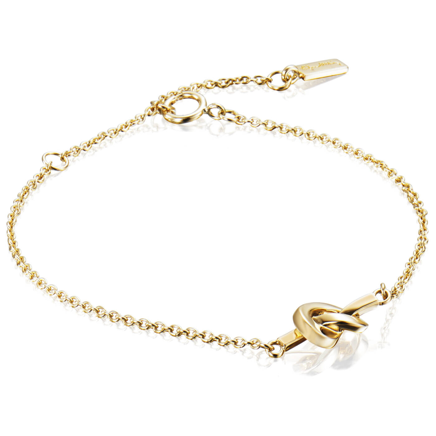 Love Knot Armband Guld 15-19 cm