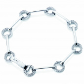Ring Chain & Stars Armband Vitguld