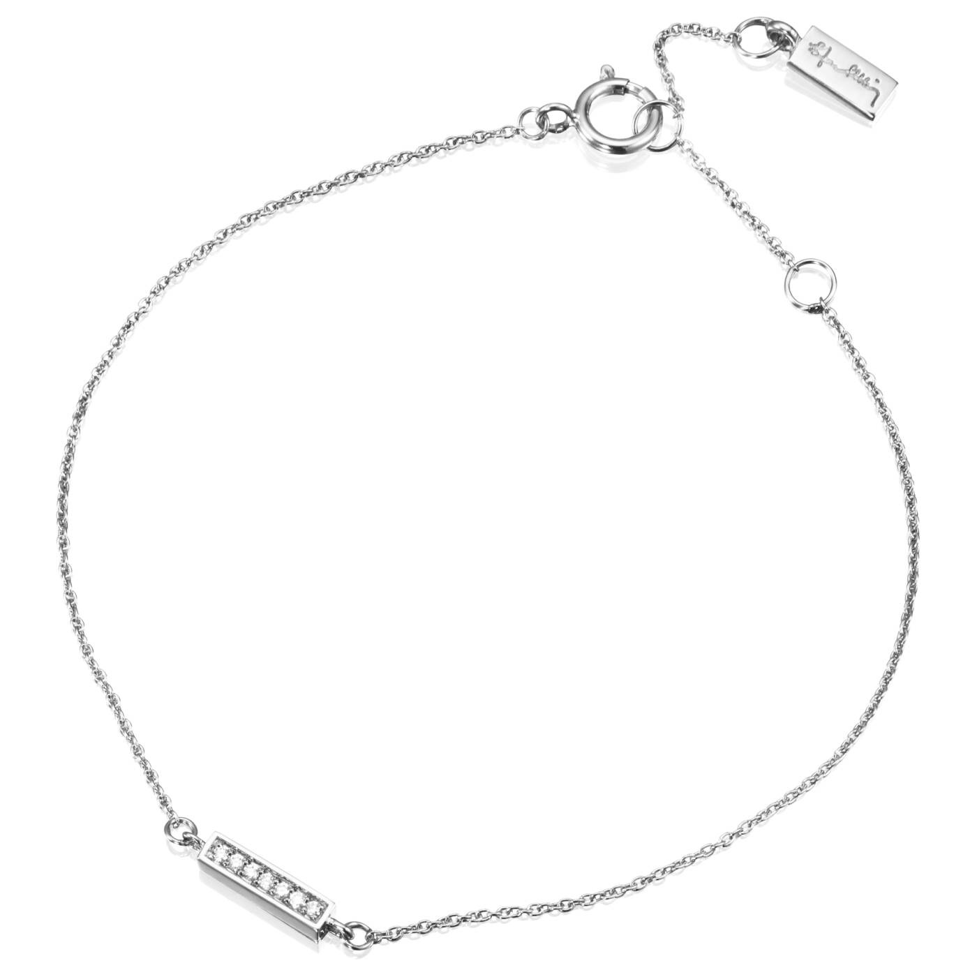 Thin StarsArmband Vitguldg 16-19 cm