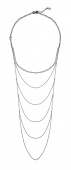 CU draped halsband black 90 cm