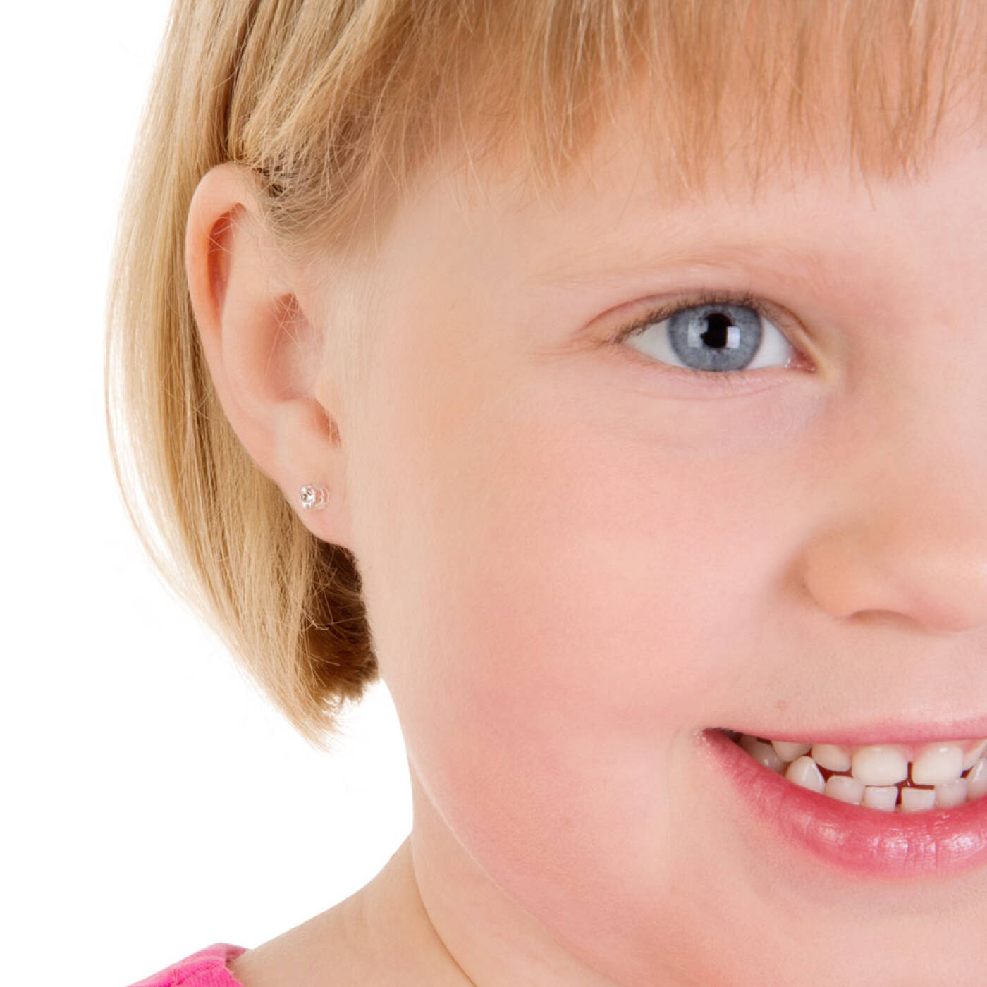 Medical Plastic  4 mm, Crystal Örhänge