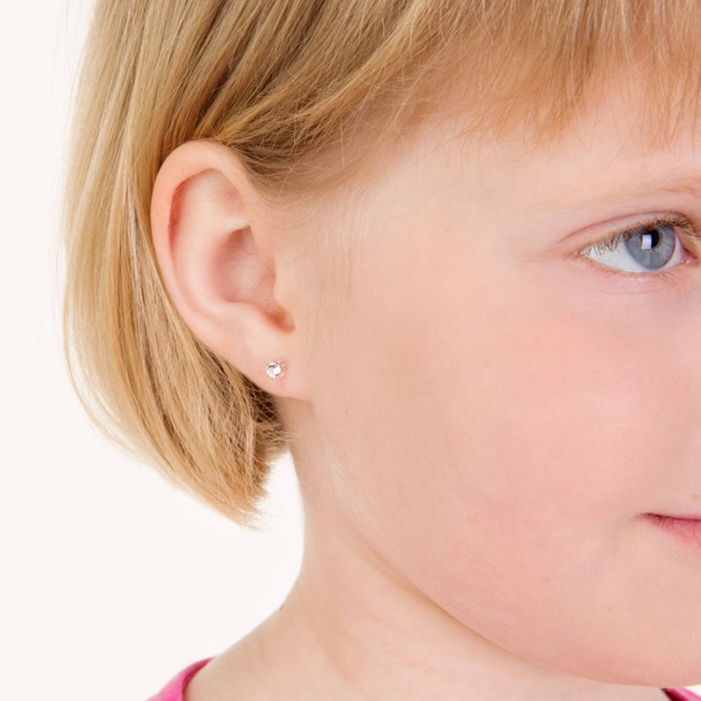 Medical Plastic  4 mm, Crystal Örhänge