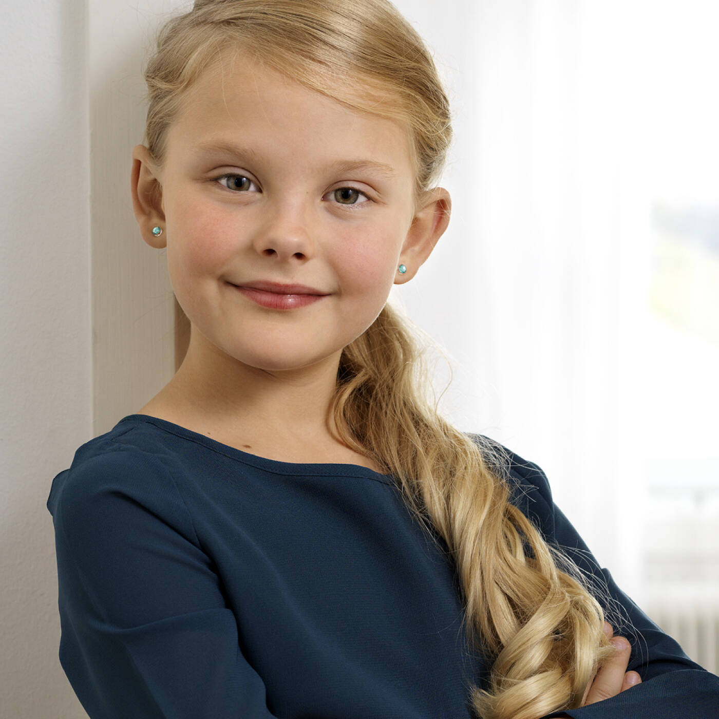 Medical Plastic  6 mm, Turquoise Örhänge