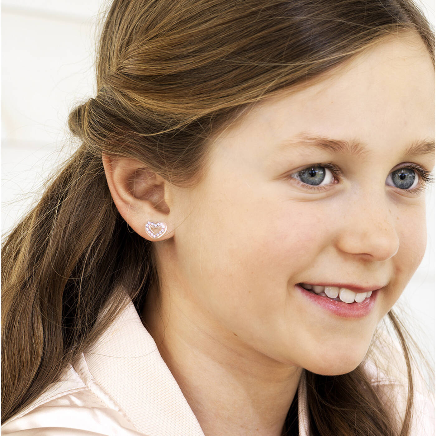 Medical Plastic Brilliance Heart Hollow 10 mm, Violet Örhänge